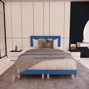 Cama Modular Praga Lino Azul