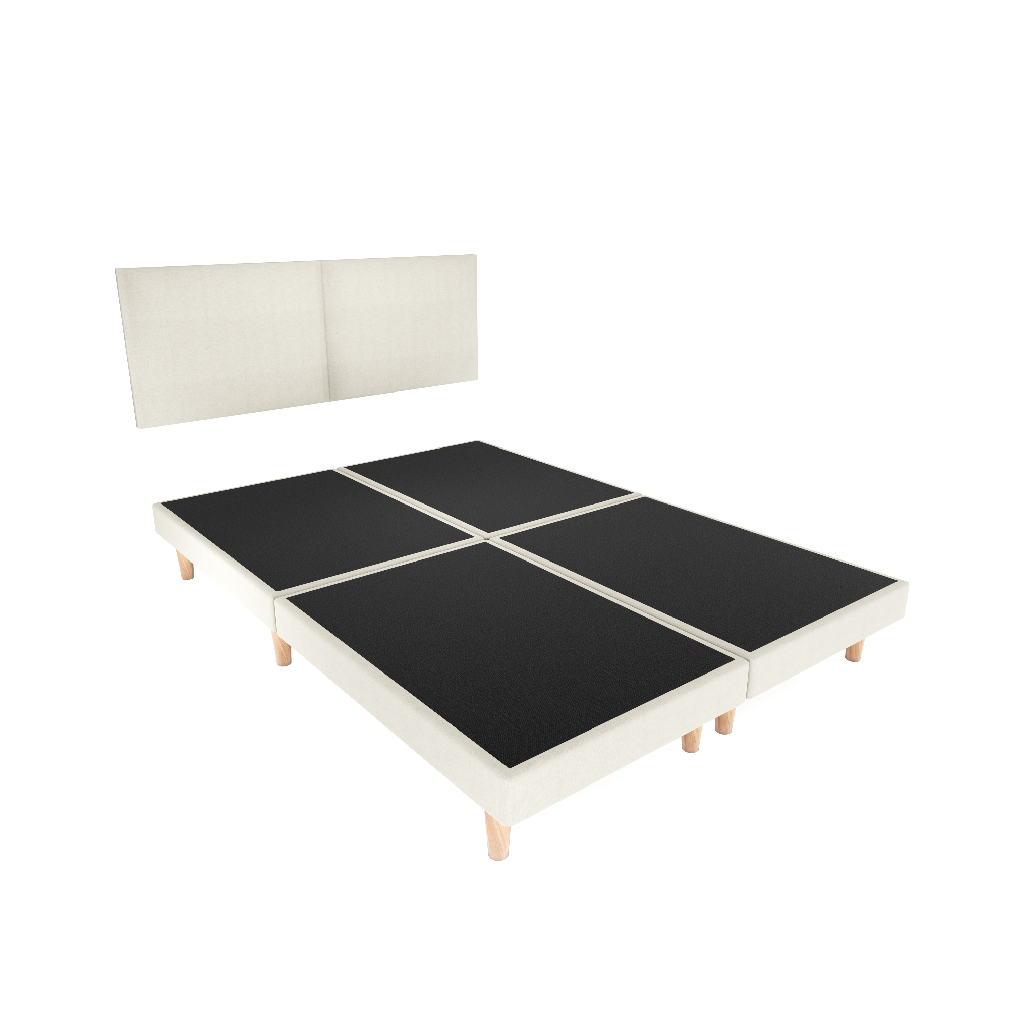 Recamara Base Cama Box Cabecera Cairo Lino Beige