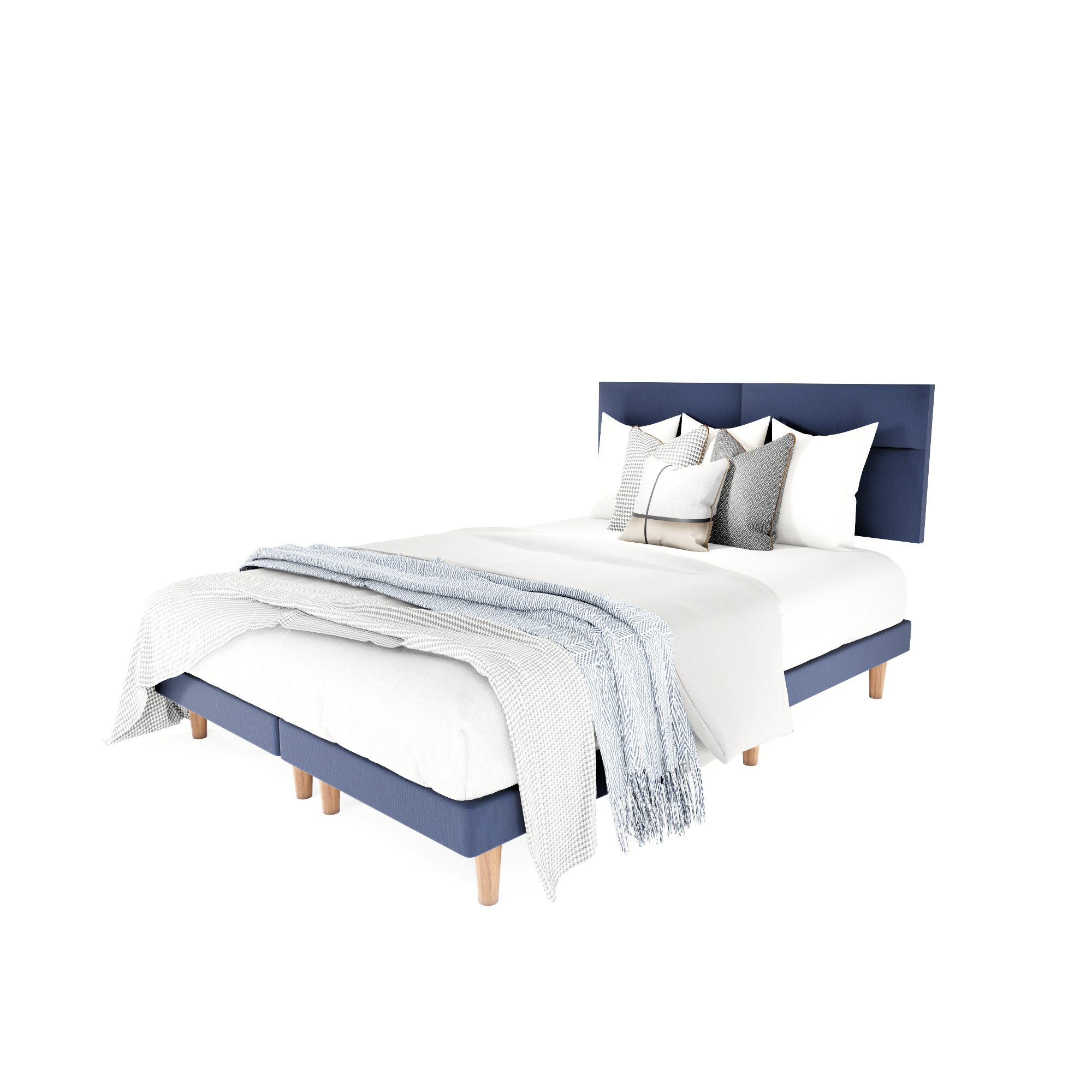 Cama Modular Cairo Lino Azul