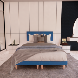 Cama Modular Cairo Lino Azul