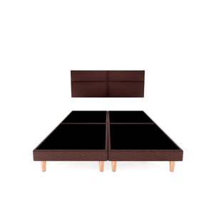 Recamara Base Cama Box Cabecera Praga Lino Chocolate