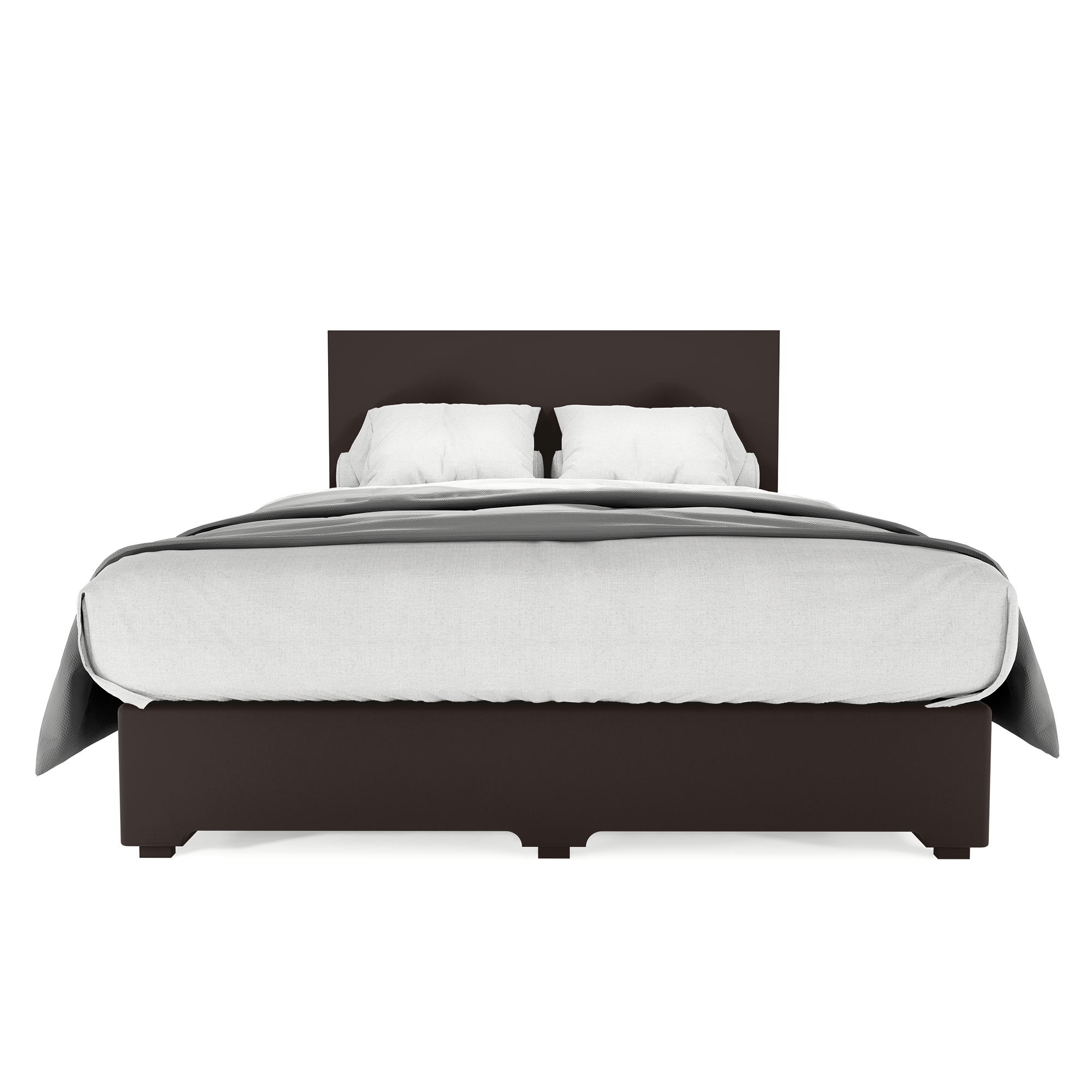 Recamara Base Cama Box Cabecera Urban Vinil Chocolate