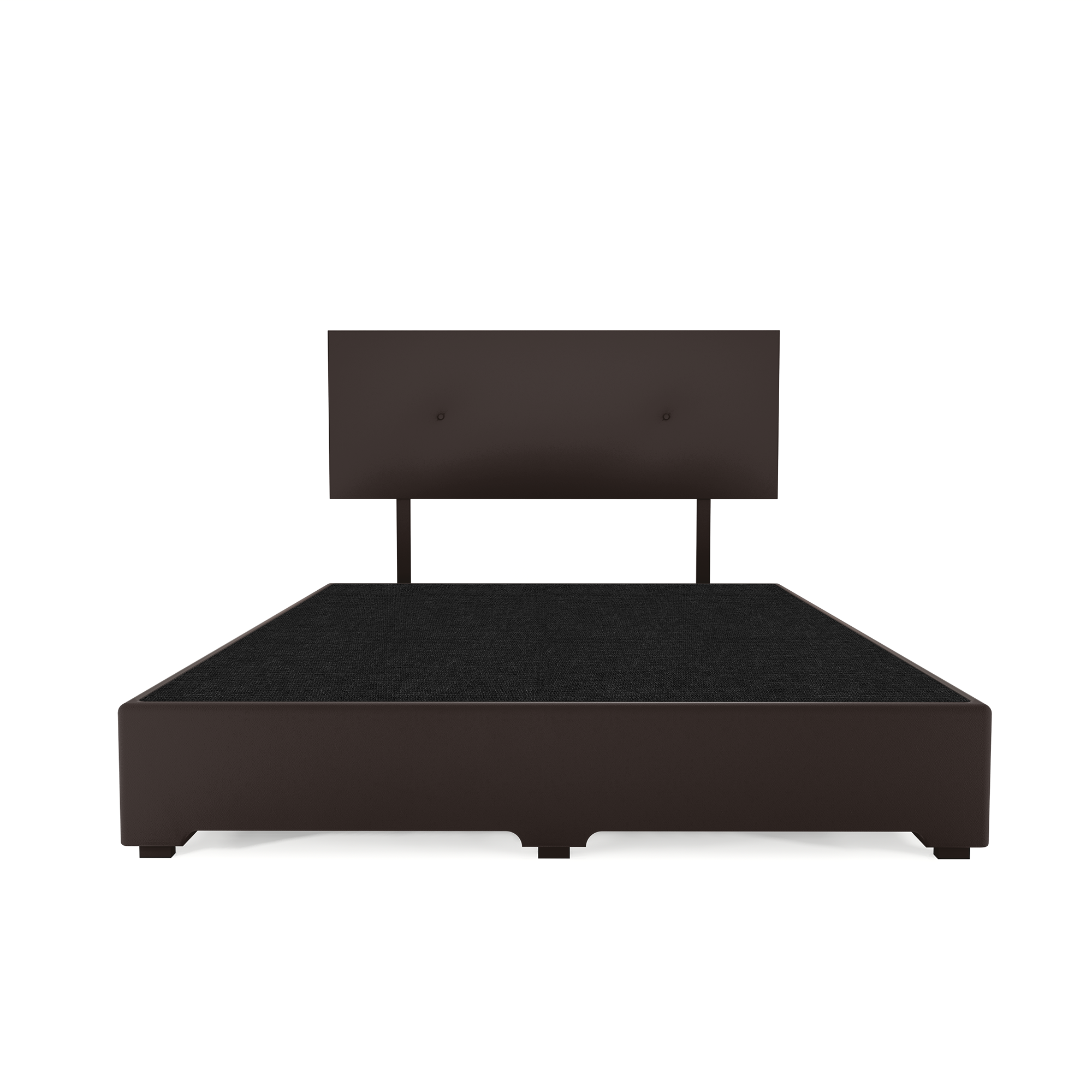 Recamara Base Cama Box Cabecera Urban Vinil Chocolate