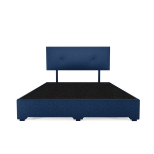 Recamara Base Cama Box Cabecera Urban Lino Azul