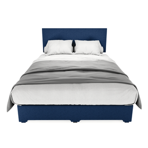 Recamara Base Cama Box Cabecera Urban Lino Azul