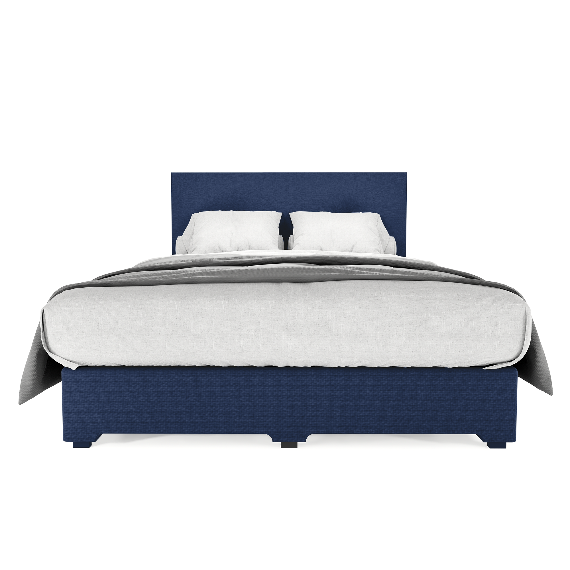 Recamara Base Cama Box Cabecera Urban Lino Azul