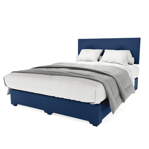 Recamara Base Cama Box Cabecera Urban Lino Azul