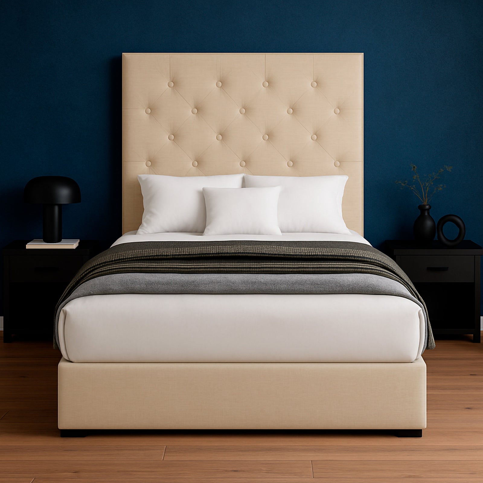 Cama Armable Quintana Lino Beige